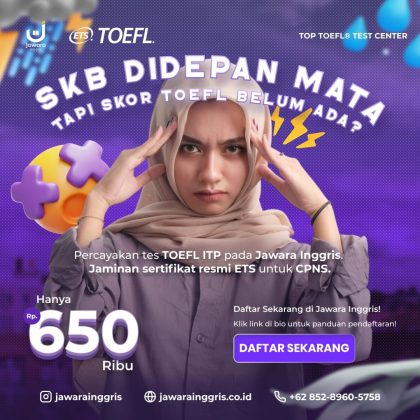 Harga TOEFL ITP Jawara Inggris